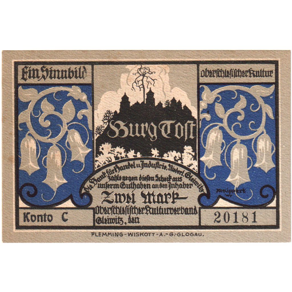 Allemagne, Gleiwitz, 2 Mark, SPL