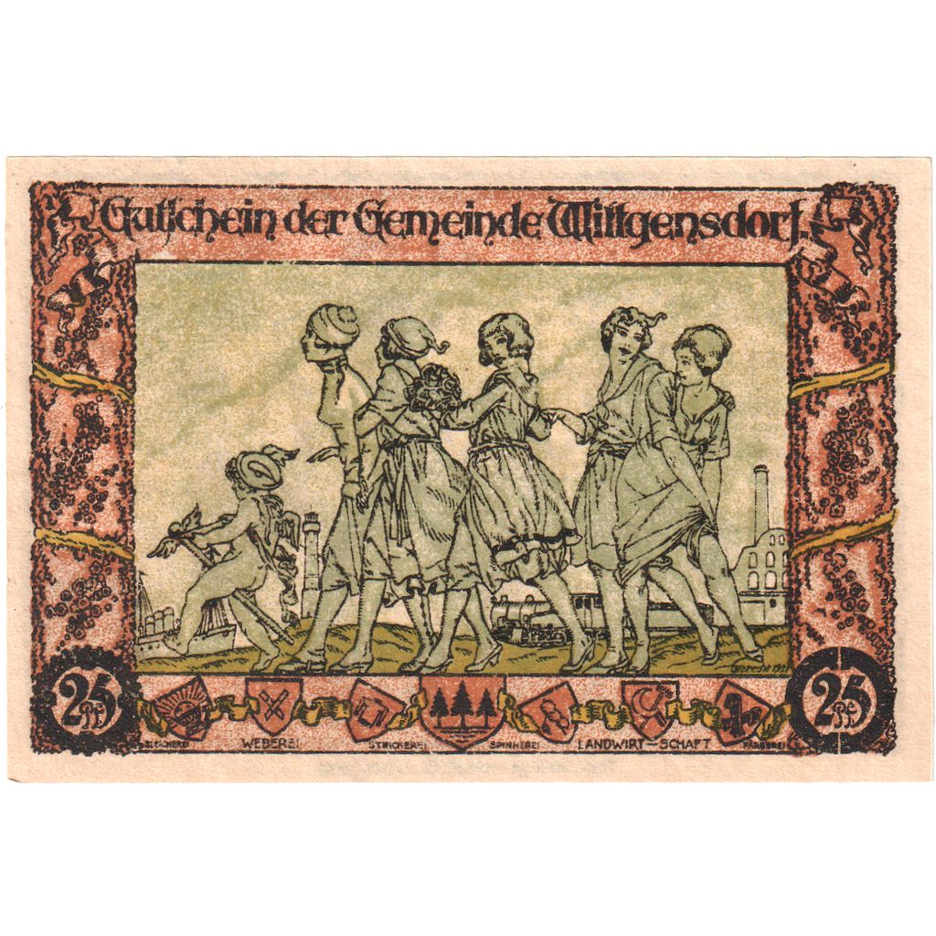 Duitsland, Wittgensdorf, 25 Pfennig, 1921-07-01, SPL