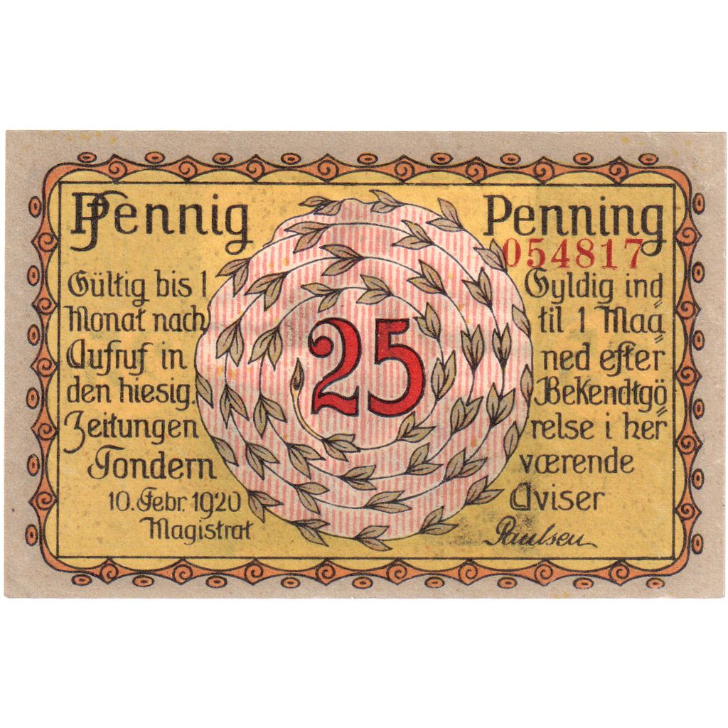 Duitsland, Tondern, 25 Pfennig, 1920-02-10, SPL