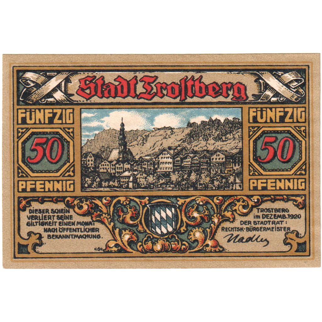 Alemania, Trostberg, 50 Pfennig, SC