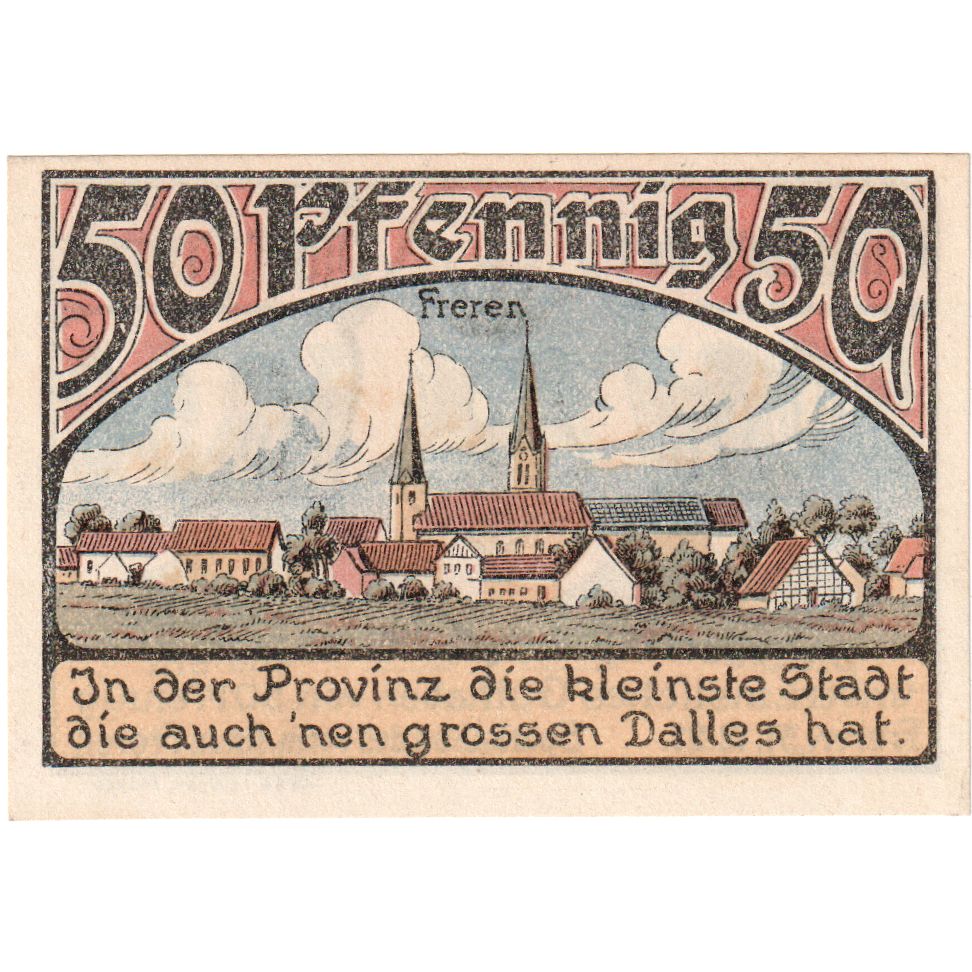 Duitsland, Freren, 50 Pfennig, 1921-12-31, SPL