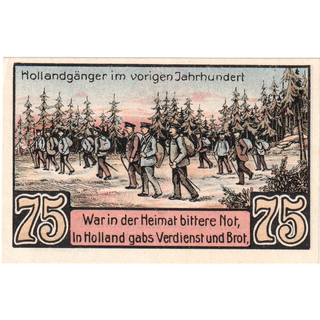 Duitsland, Freren, 75 Pfennig, 1921-12-31, SPL