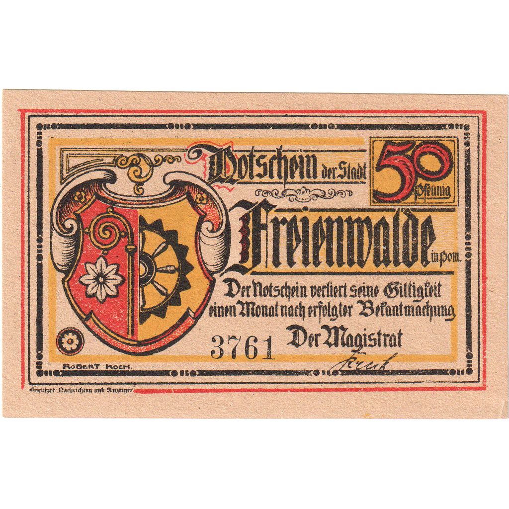 Duitsland, Freienwalde, 50 Pfennig, SPL