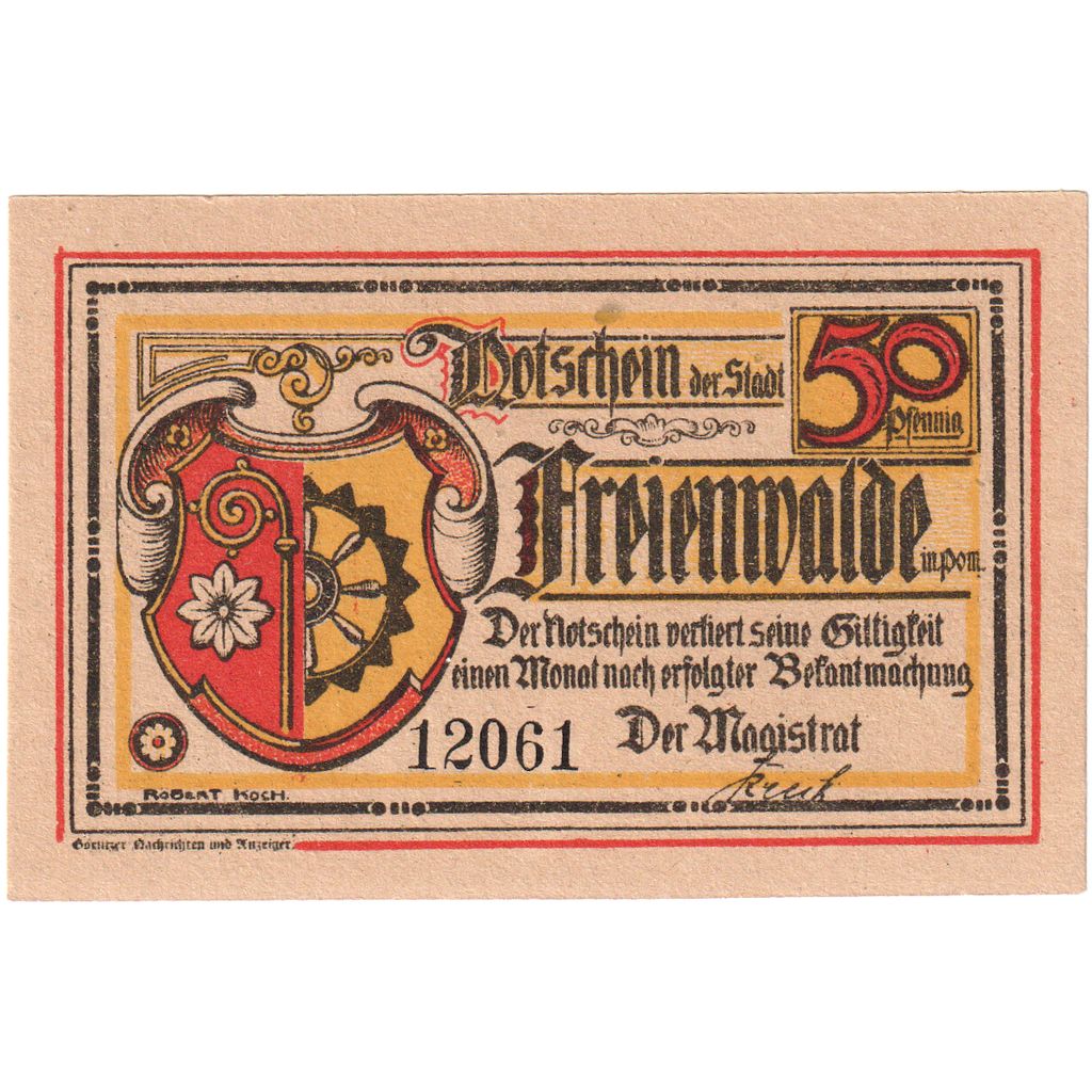 Duitsland, Freienwalde, 50 Pfennig, SPL