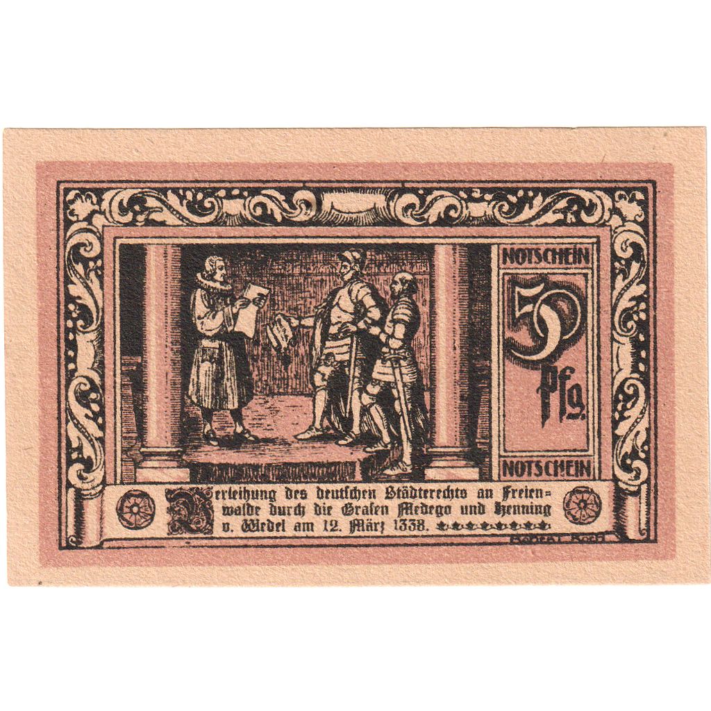 Duitsland, Freienwalde, 50 Pfennig, SPL