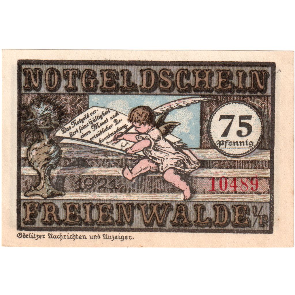 Niemcy, Freienwalde, 75 Pfennig, UNC(63)