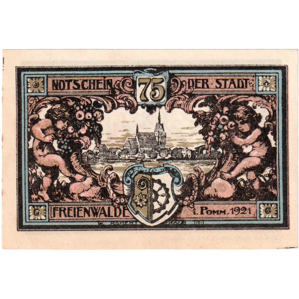 Niemcy, Freienwalde, 75 Pfennig, UNC(63)