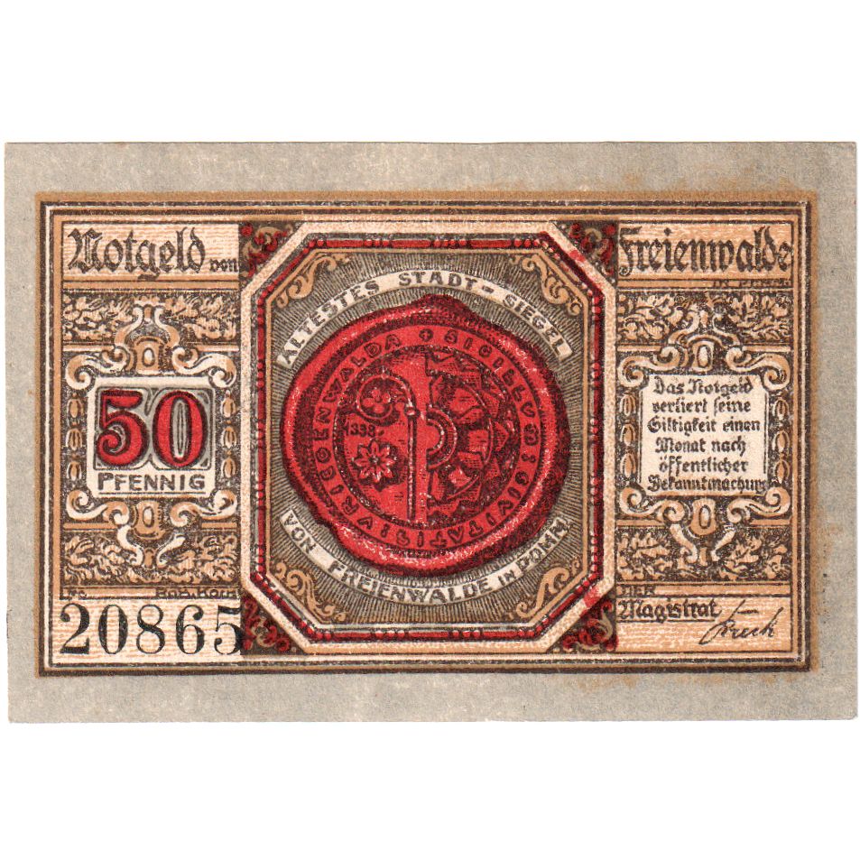 Duitsland, Freienwalde, 50 Pfennig, SPL