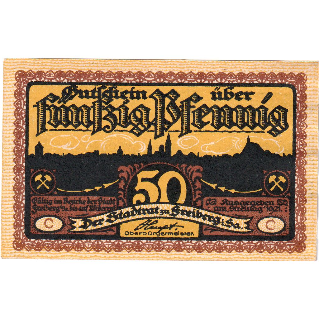 Duitsland, Freiberg, 50 Pfennig, SPL