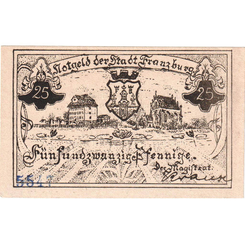 Niemcy, Franzburg, 25 Pfennig, UNC(63)