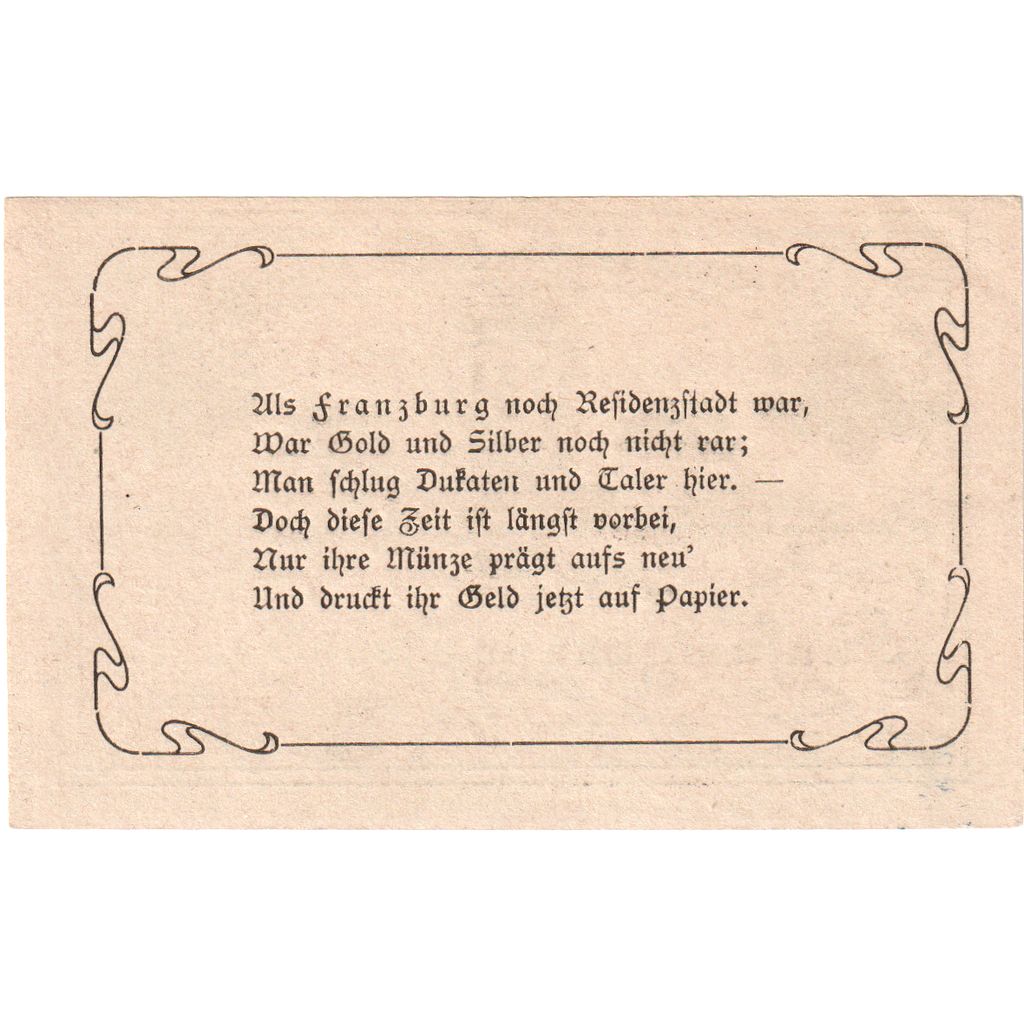 Niemcy, Franzburg, 25 Pfennig, UNC(63)