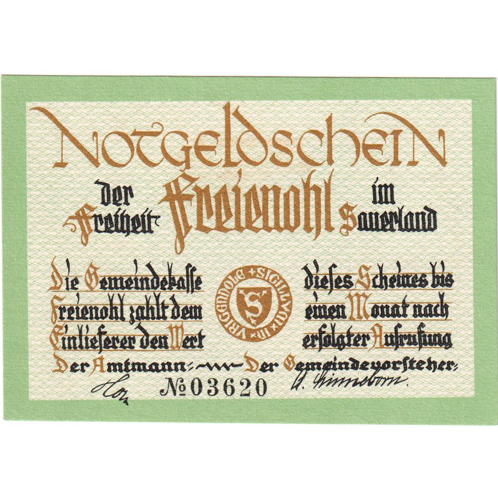 Alemania, Freienohl, 25 Pfennig, SC