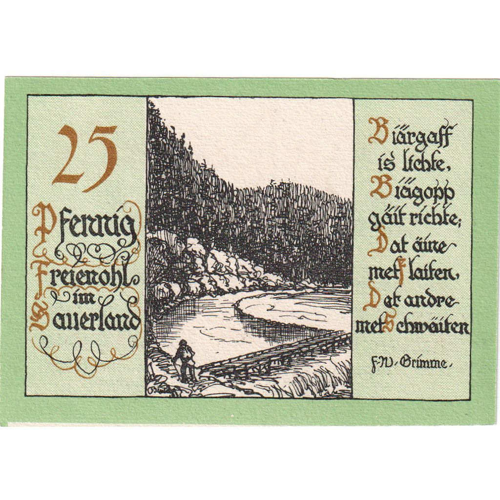 Alemania, Freienohl, 25 Pfennig, SC