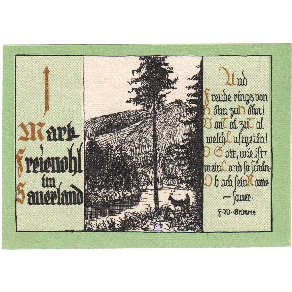 Alemania, Freienohl, 1 Mark, SC