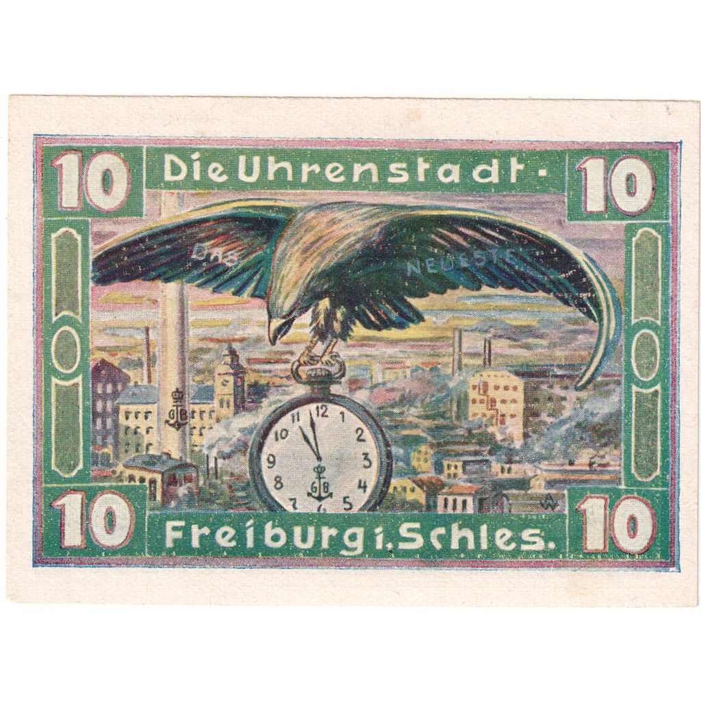 Alemania, Freiburg, 10 Pfennig, SC