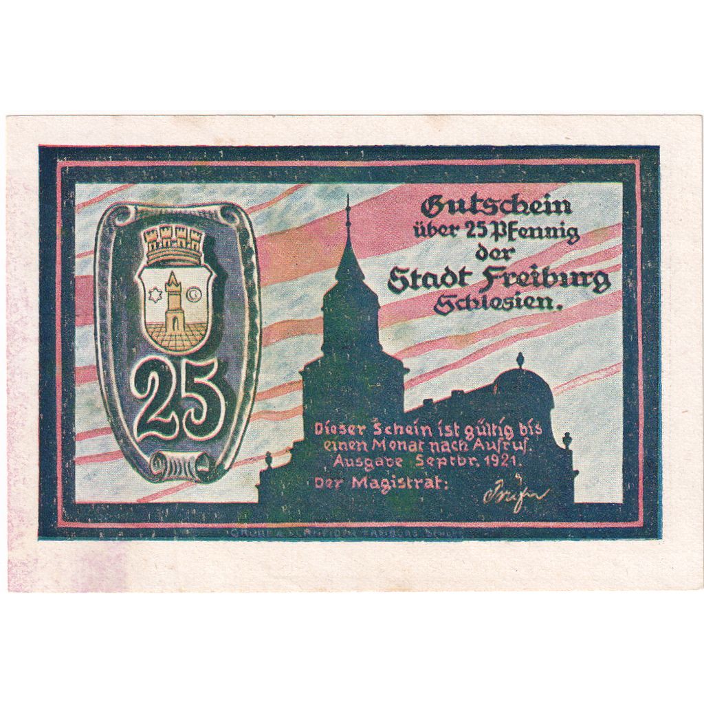 Alemania, Freiburg, 25 Pfennig, SC