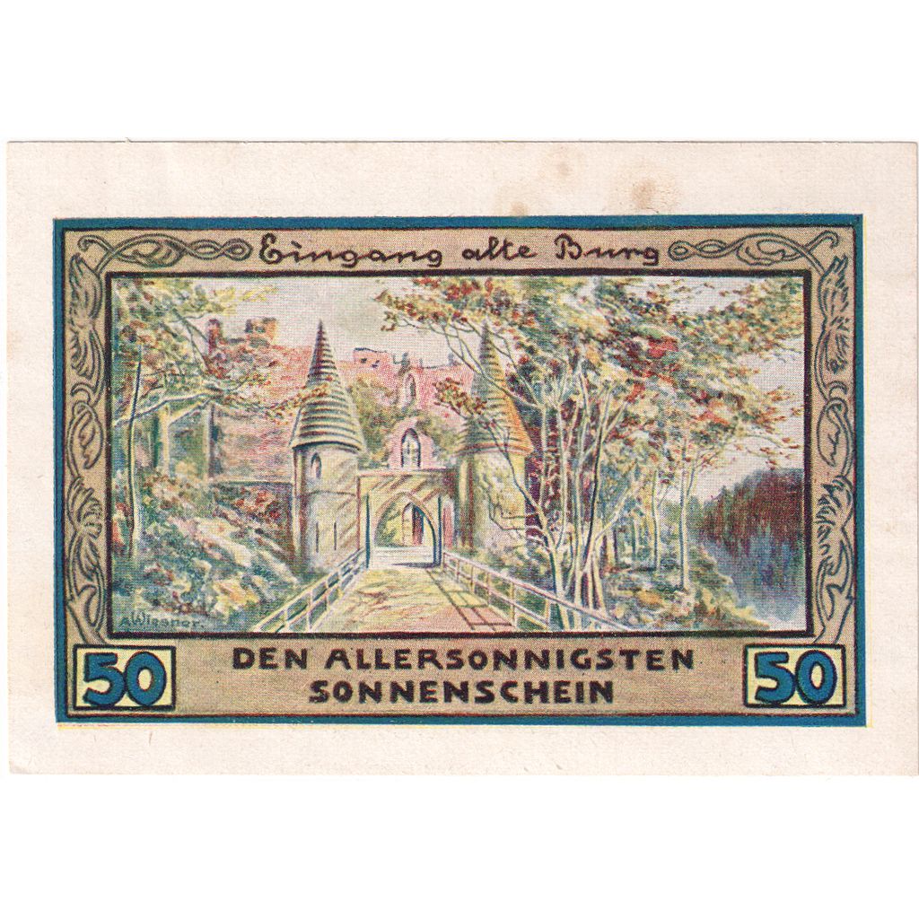 Deutschland, Freiburg, 50 Pfennig, VZ