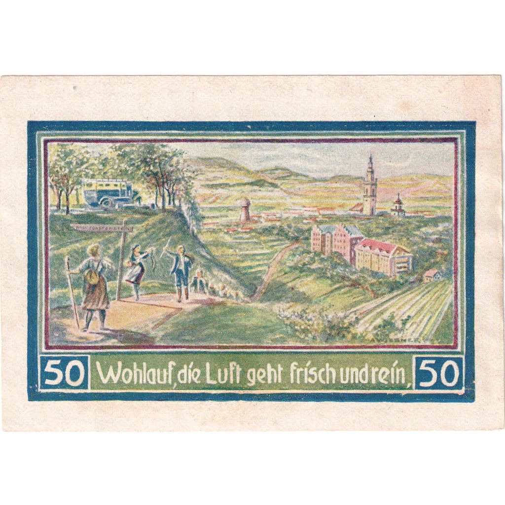 Alemanha, Freiburg, 50 Pfennig, AU(55-58)