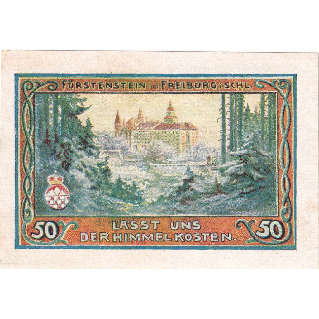 Allemagne, Freiburg, 50 Pfennig, SUP