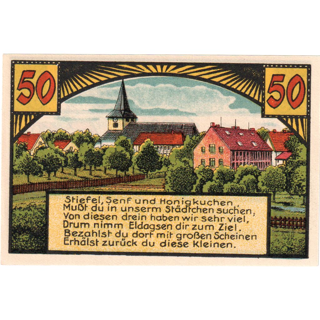 Deutschland, Eldagsen, 50 Pfennig, 1922-02-01, UNZ-