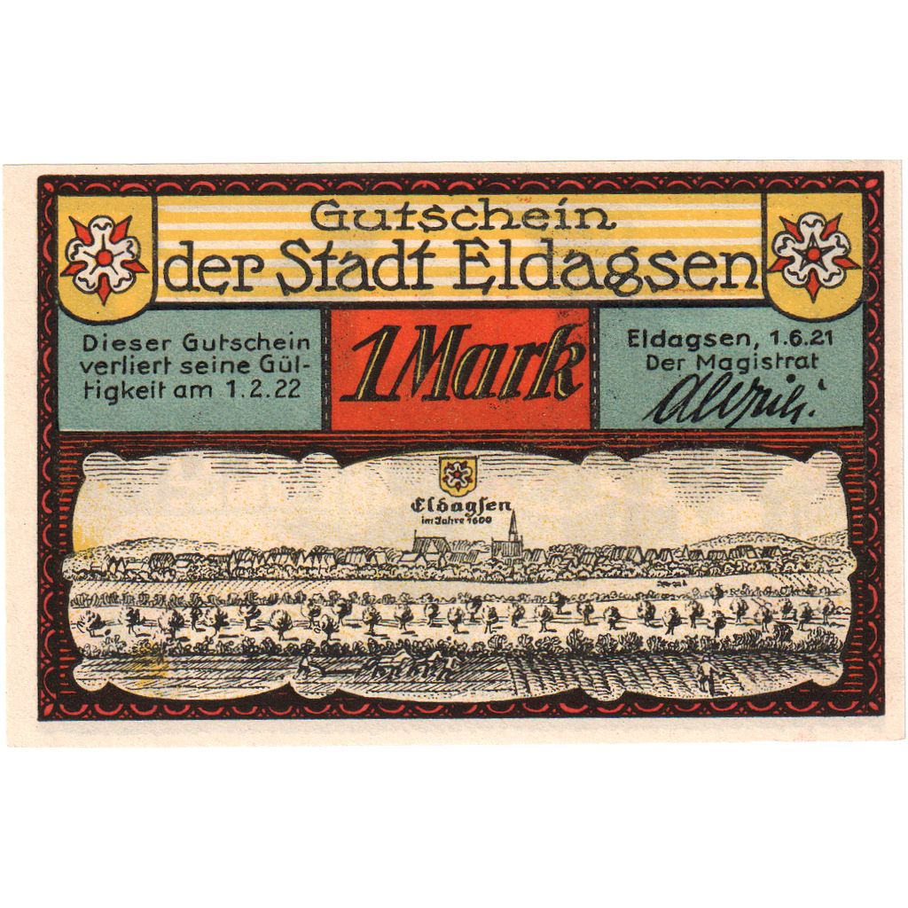 Allemagne, Eldagsen, 1 Mark, 1922-02-01, SPL