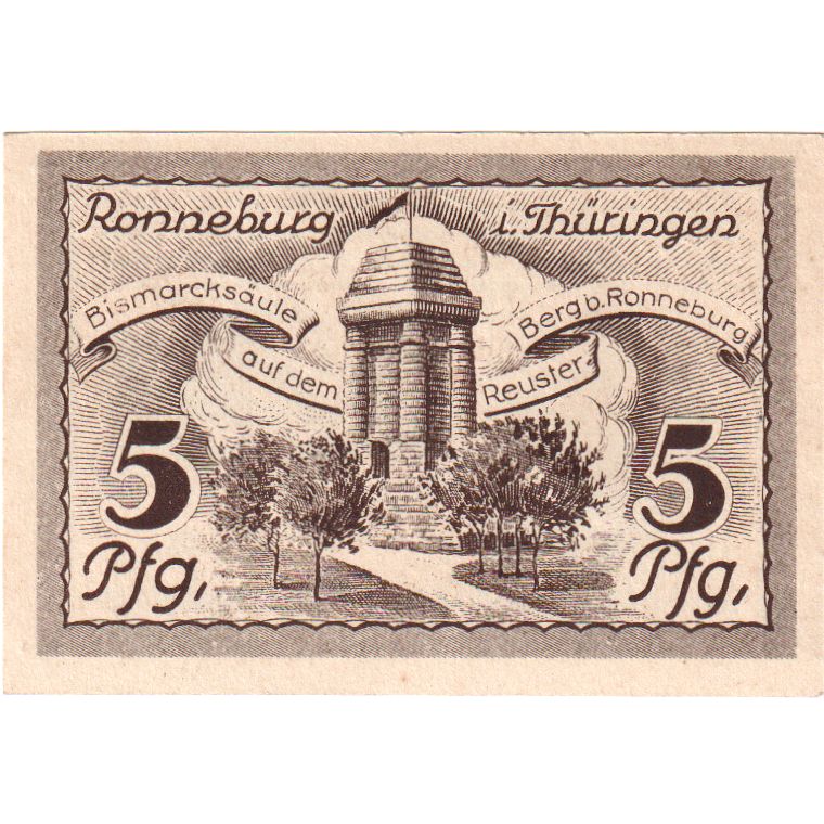 Duitsland, Ronneburg, 5 Pfennig, 1921-05-01, SPL
