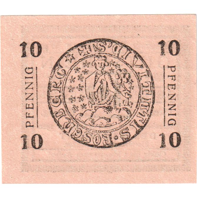 Germany, Rosenberg, 10 Pfennig, 1920-04-01, UNC(63)