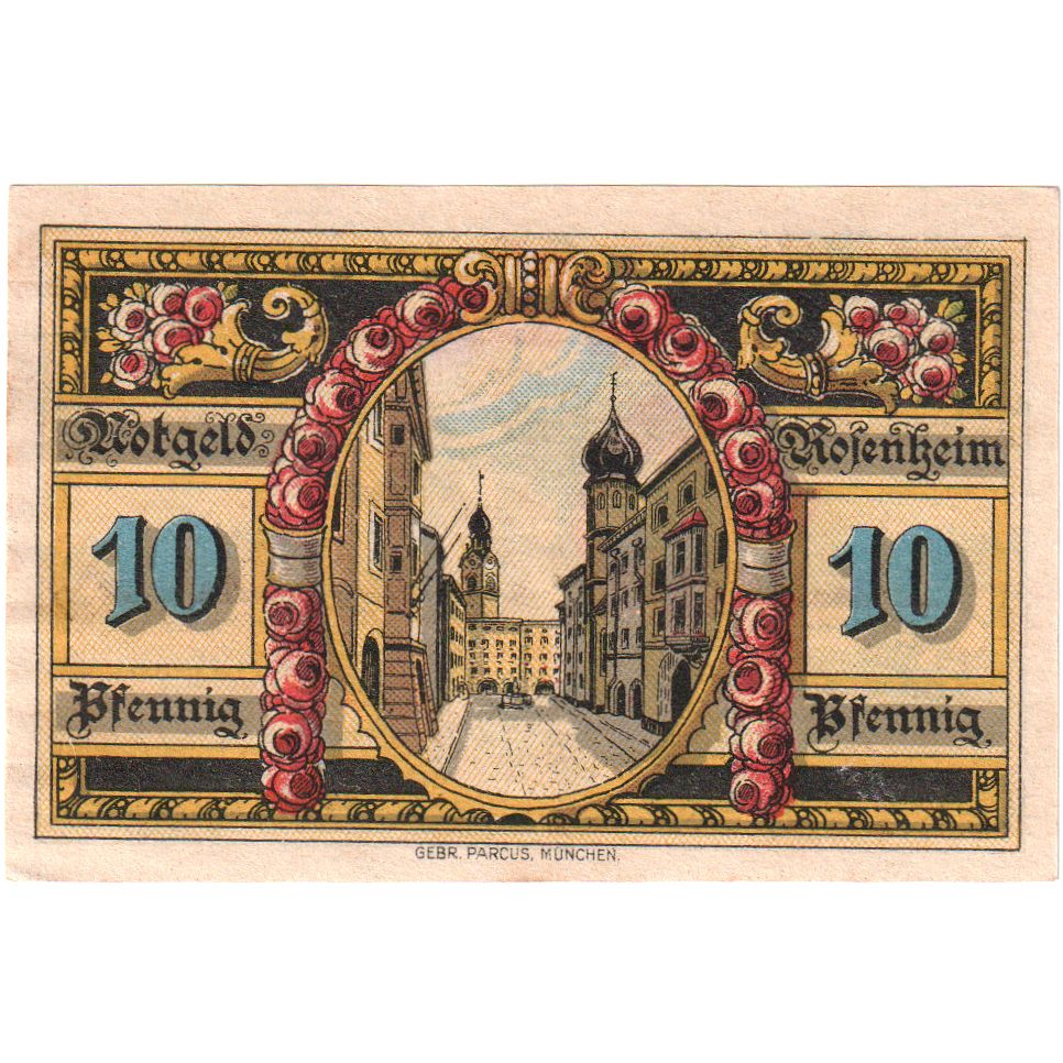 Allemagne, Rosenheim, 10 Pfennig, 1921-02-16, SUP