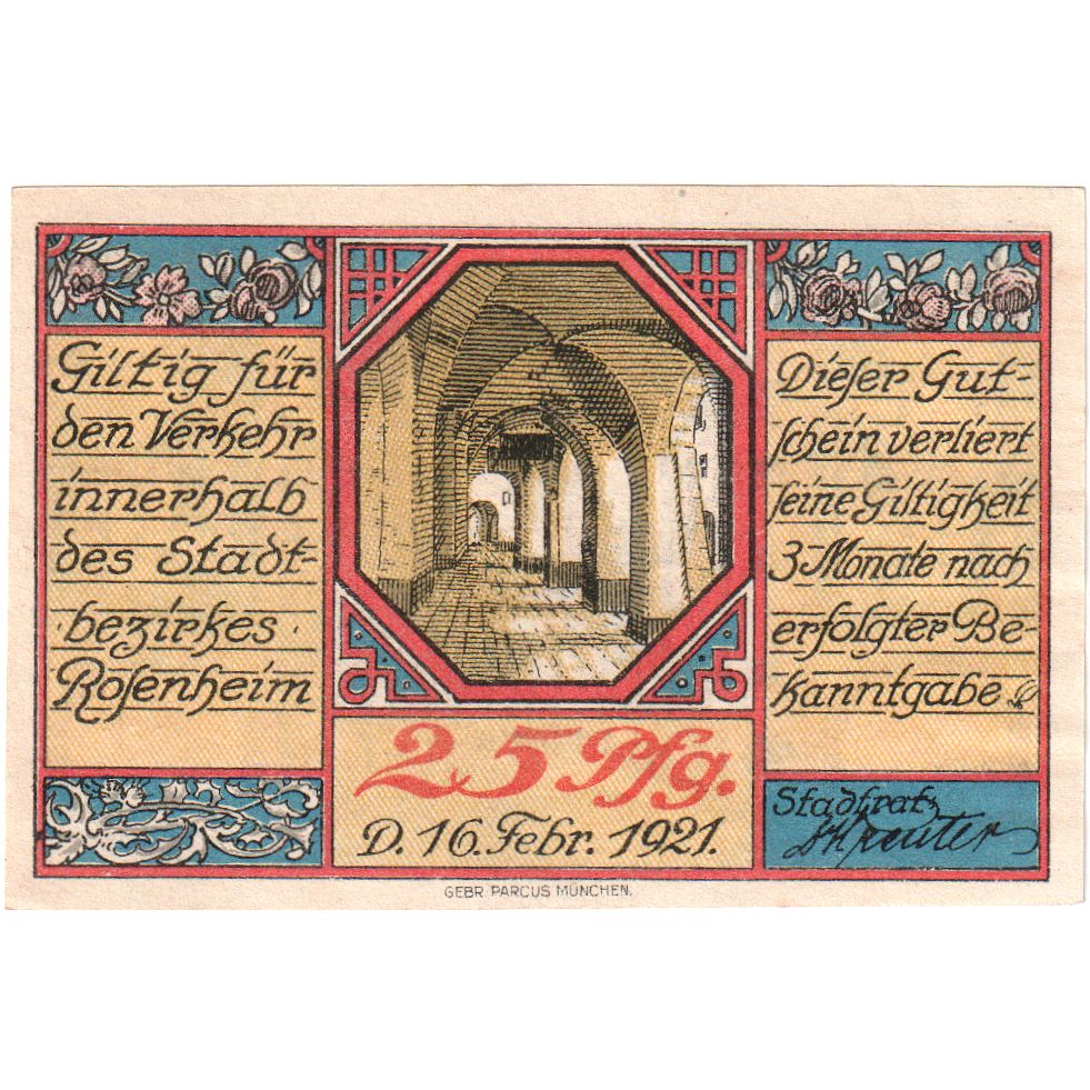 Duitsland, Rosenheim, 25 Pfennig, 1921-02-16, SPL