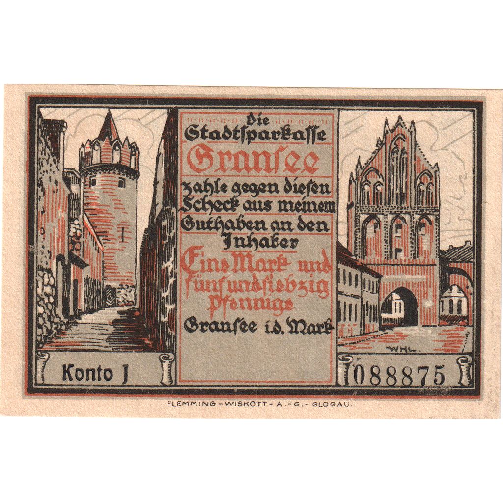 Duitsland, Gransee, 175 Pfennig, SPL