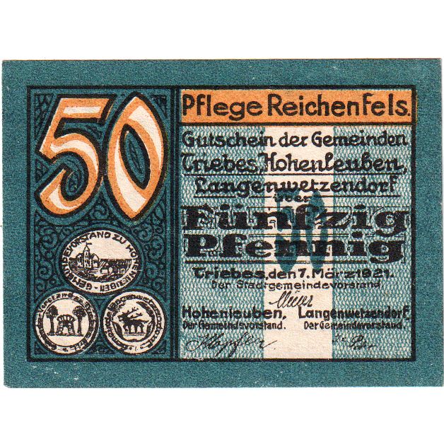 Duitsland, Reichenfels, 50 Pfennig, 1921-03-07, SPL