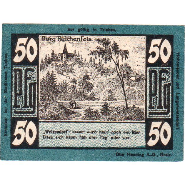 Duitsland, Reichenfels, 50 Pfennig, 1921-03-07, SPL