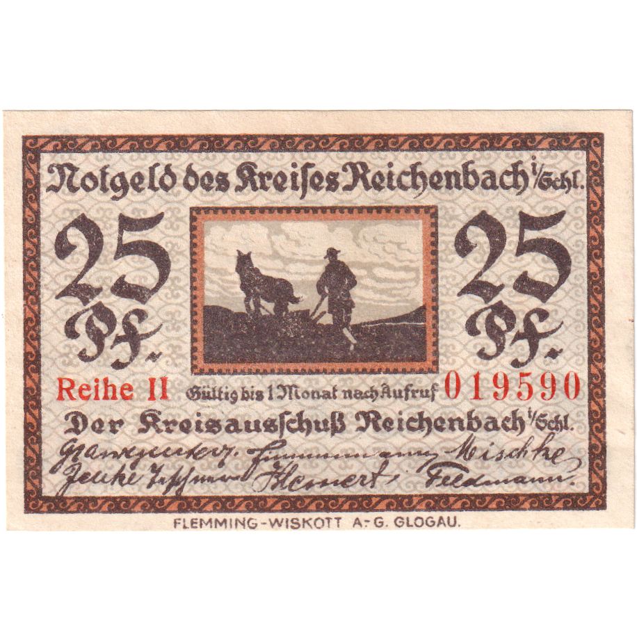 Duitsland, Reichenbach, 25 Pfennig, SPL