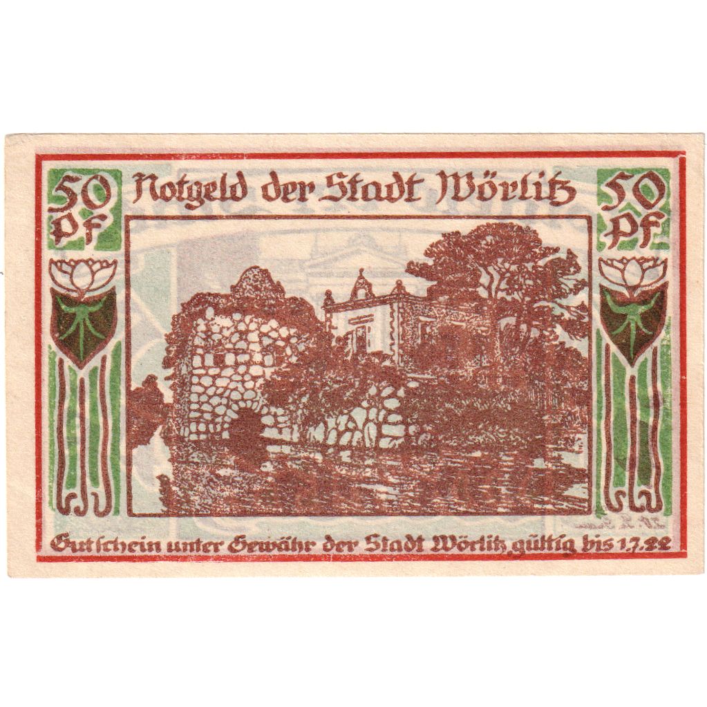 Germania, Wörlitz, 50 Pfennig, 1922-07-01, SPL