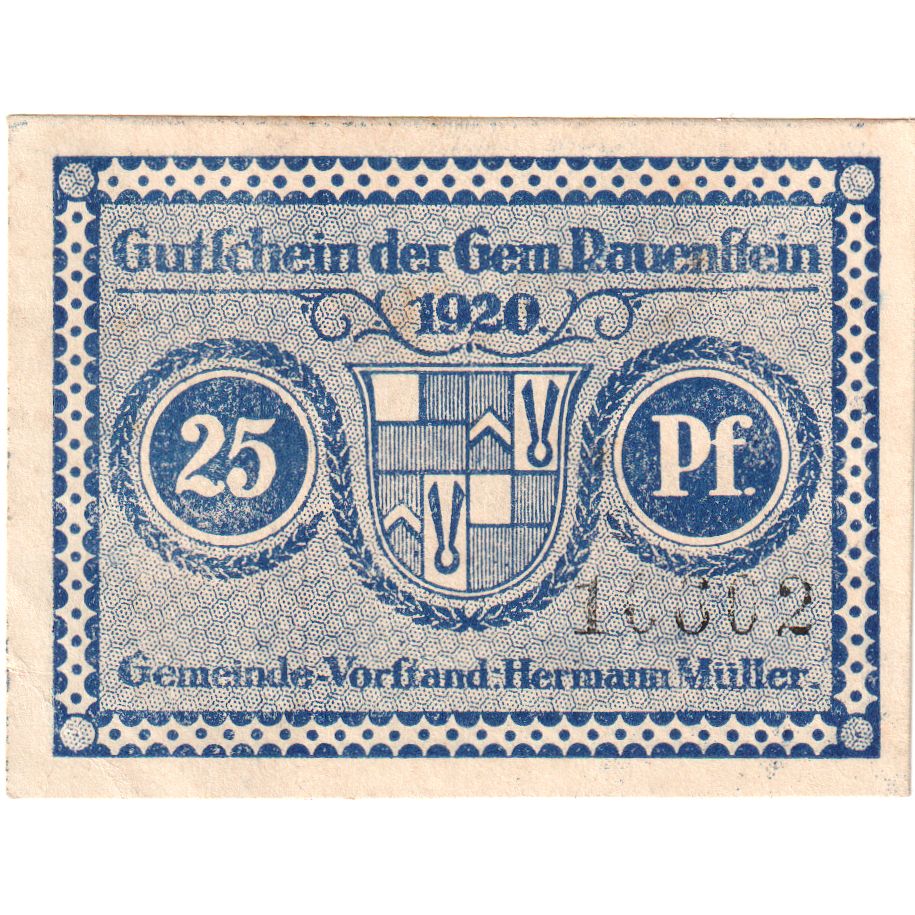 Alemania, Rauenstein, 25 Pfennig, EBC