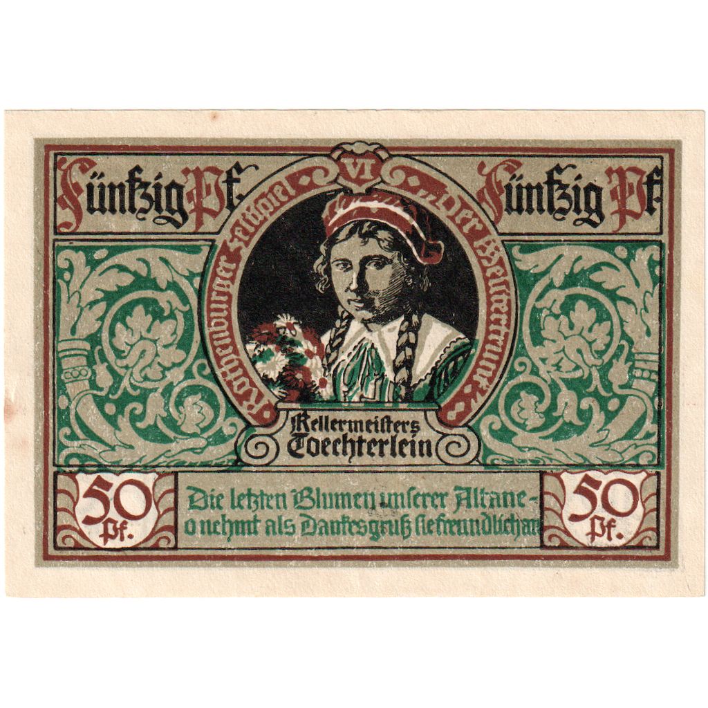 Germania, Rothenburg, 50 Pfennig, 1921-06-24, SPL-