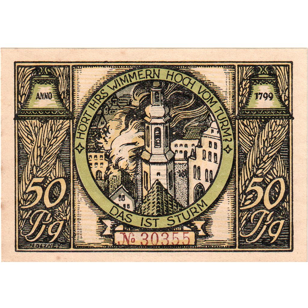 Germany, Rudolstadt, 50 Pfennig, 1922-01-01, AU(55-58)