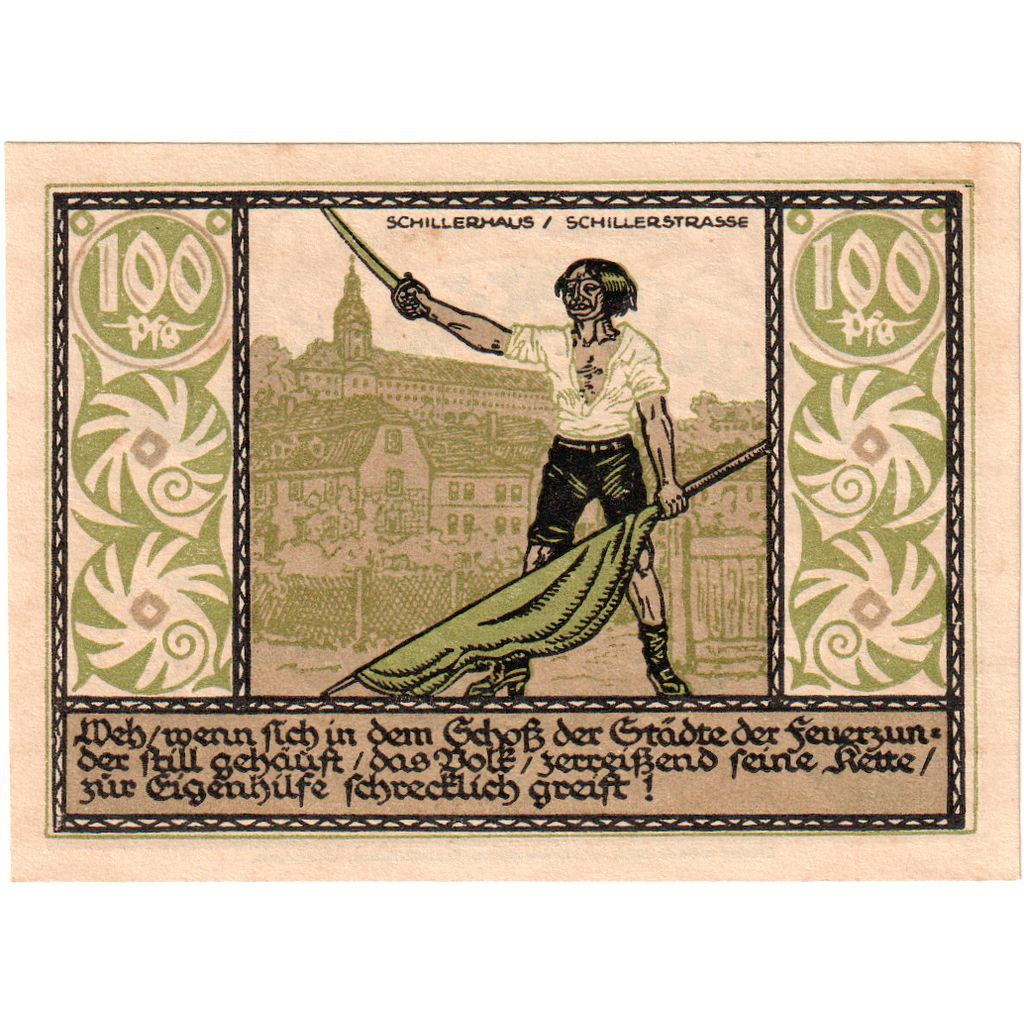 Germany, Rudolstadt, 100 Pfennig, 1921-08-16, UNC(63)