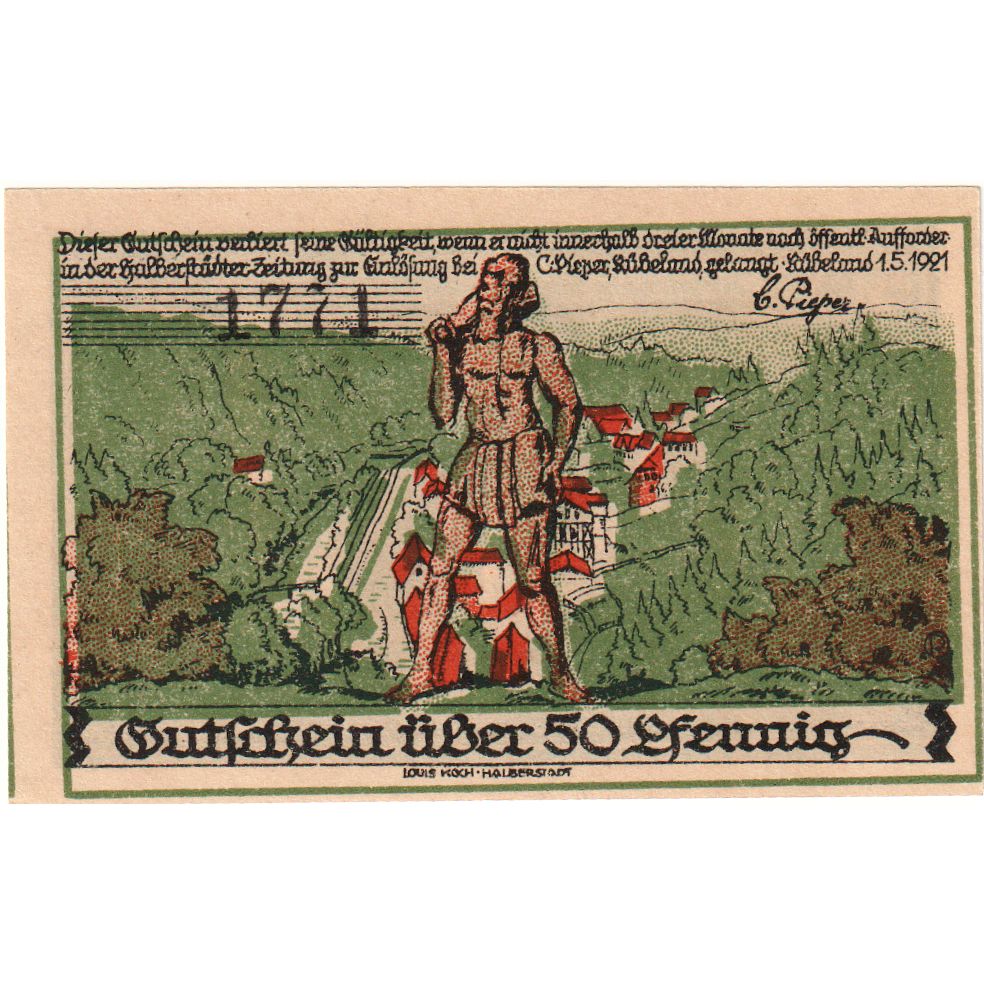 Germania, Rübeland, 50 Pfennig, 1921-05-01, SPL
