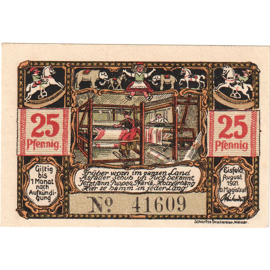 Germania, Eisfeld, 25 Pfennig, SPL