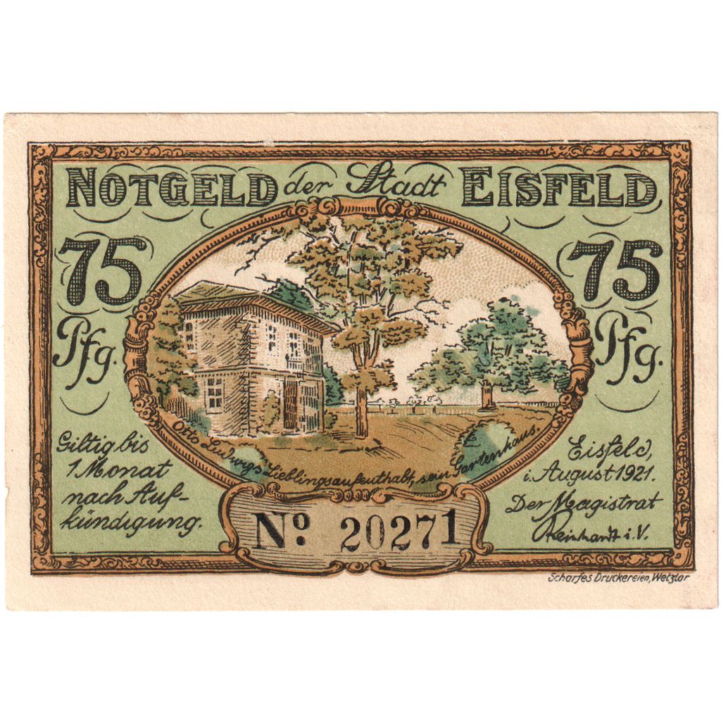 Germania, Eisfeld, 75 Pfennig, SPL