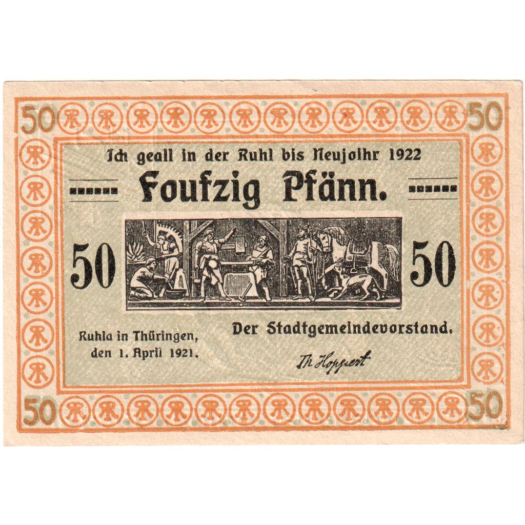 Germania, Ruhla, 50 Pfennig, SPL
