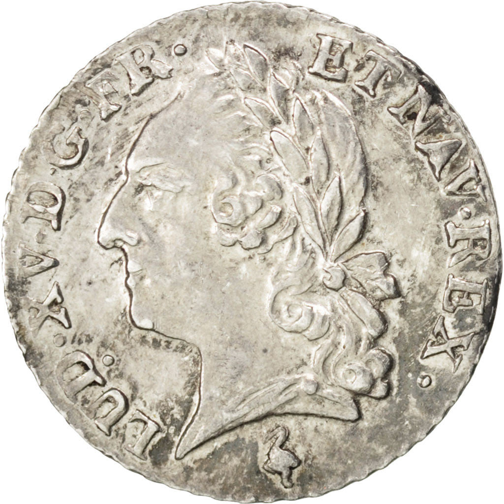 Coin, France, Louis XV, 1/20 Écu à la vieille tête (6 sols), 6 Sols, 1/20