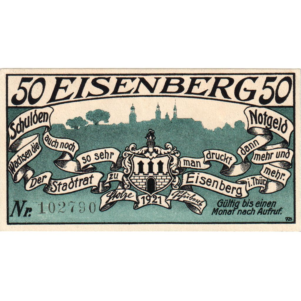 Allemagne, Eisenberg, 50 Pfennig, SPL