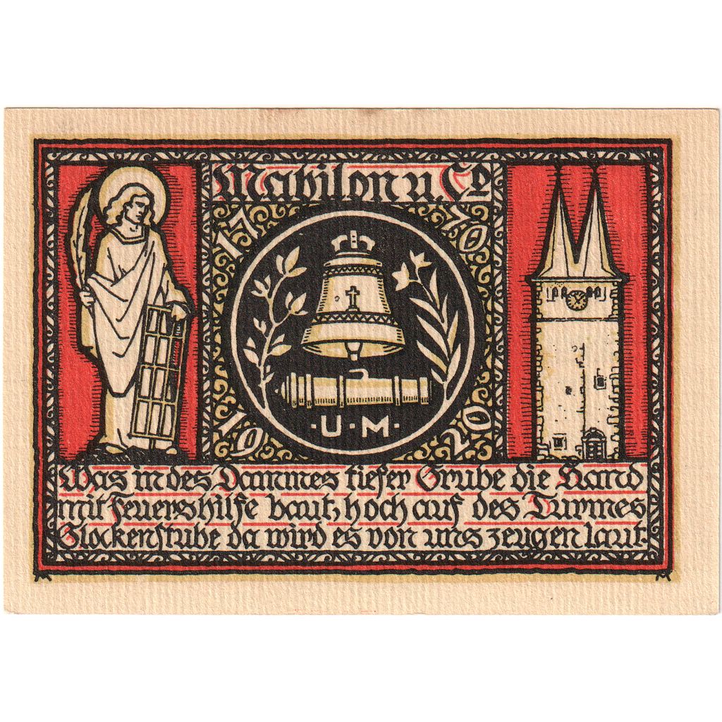 Germany, Saarburg, 50 Pfennig, UNC(63)