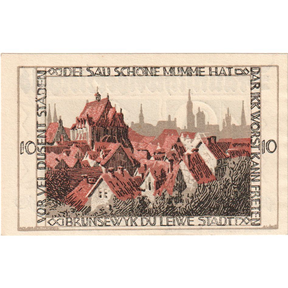 Germany, Braunschweig, 10 Pfennig, UNC(63)