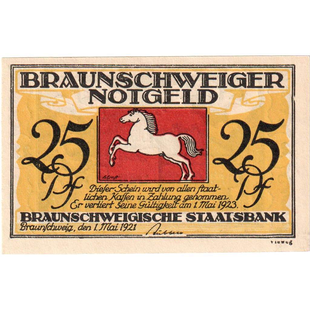 Germany, Braunschweig, 25 Pfennig, 1923-05-01, UNC(63)
