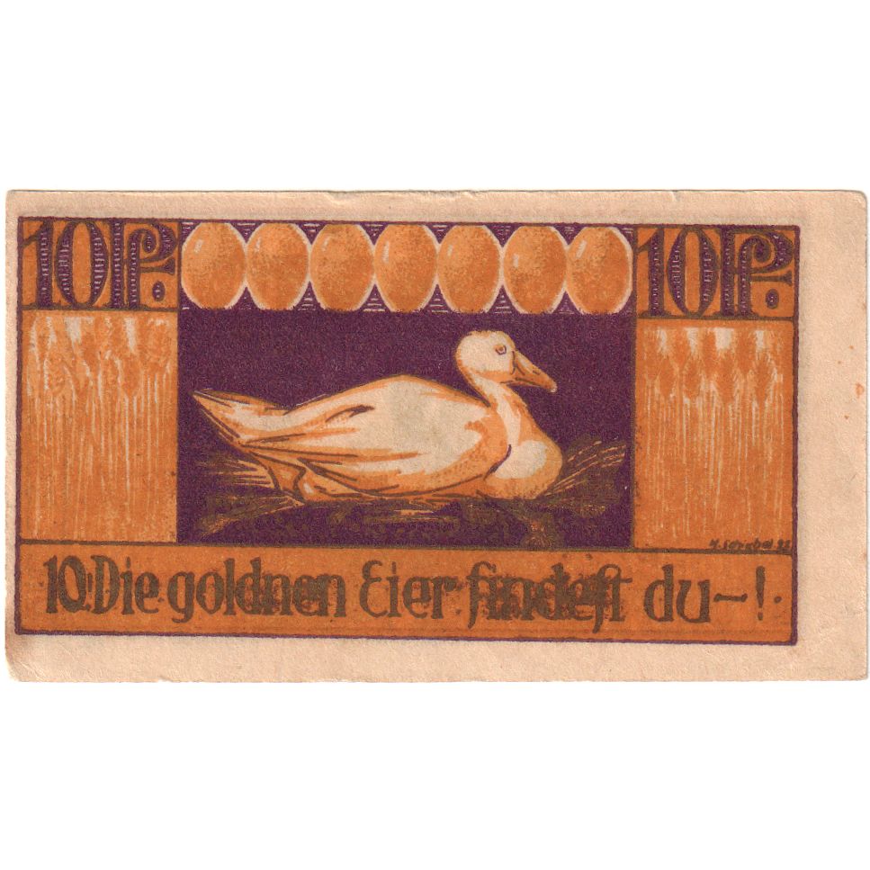 Alemanha, Brehna, 10 Pfennig, AU(55-58)