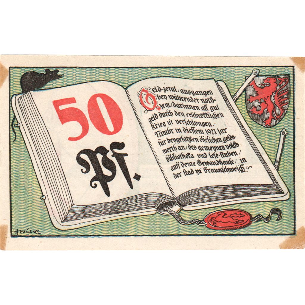 Germany, Braunschweig, 50 Pfennig, EF(40-45)