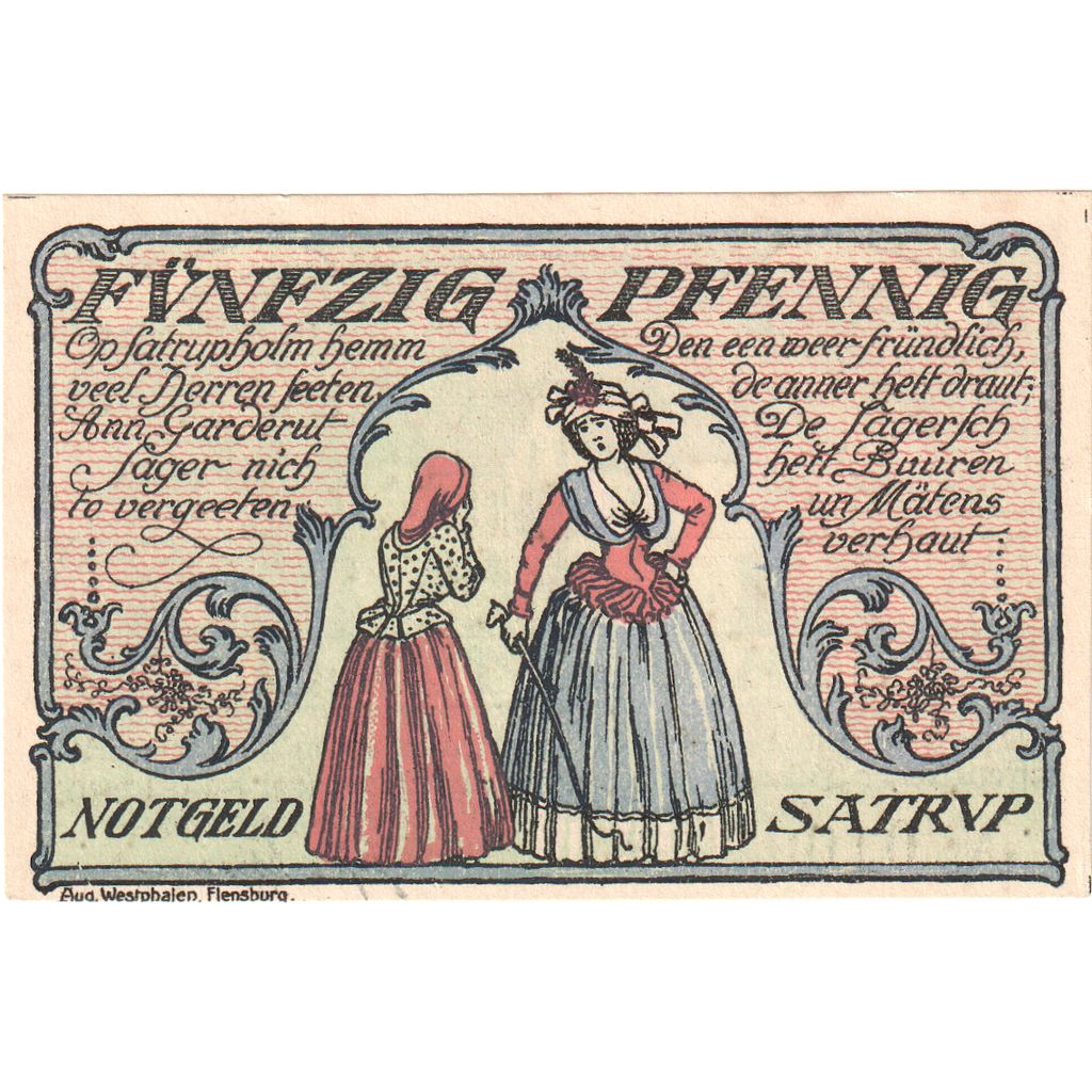 Germania, Satrup, 50 Pfennig, 1921-05-26, SPL